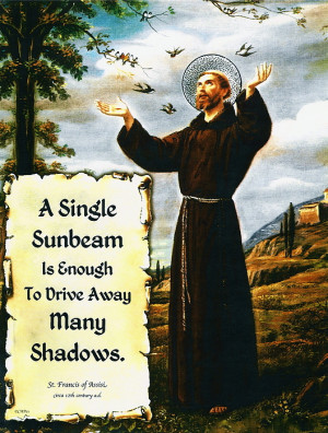 Single Sunbeam Quote By St. Francis Of Assisi Print by Desiderata ...