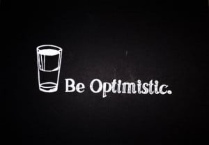 Be optimistic / the glass is half full quote screen by DonutDuo, €14 ...