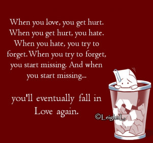 You’ll eventually fall in Love again