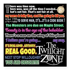 Twilight Zone Quotes Square Sticker 3