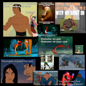 Collage of my favorite Mulan quotes