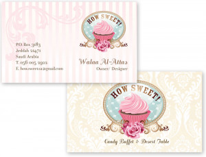 How Sweet! Candy Buffet & Dessert Table Business Card Custom Design