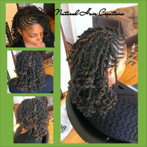 Photo by natural_hair_creations kinky twists cornrows