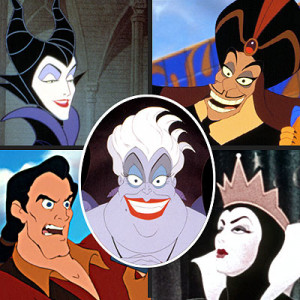 Clockwise from top left: Disney villains Maleficent, Jafar, The Evil ...