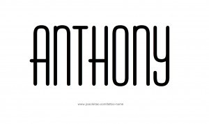 Tattoo Design Male Name Anthony