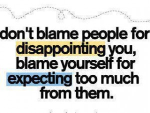 Blame Yourself.