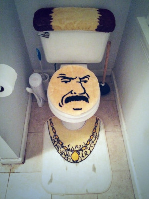 An Aqua Teen Hunger Force Carl Themed Toilet