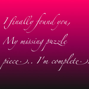 Puzzle Pieces Quotes Two Puzzle Pieces Love Woman Missing Puzzle Piece ...