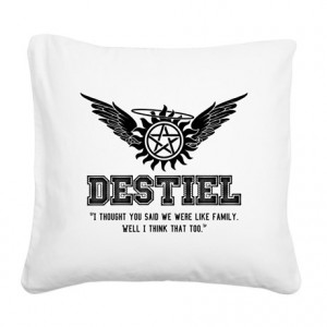 Gifts > Living Room > Destiel Quote Series 24 Square Canvas Pillow
