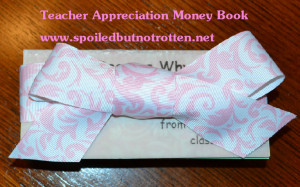 Teacher Gift Idea: Teacher Appreciation Money and Quote Book