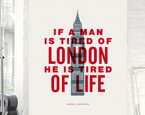 Inspirational Quote Samuel Johnson London 