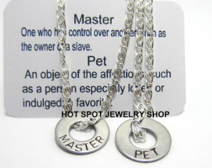 Master Pet Necklaces, BDSM, His and Her Jewelry, Fetish Wear, Dominant ...