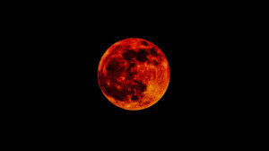 ... blood moon” taken during the lunar eclipse in Winnipeg on Monday