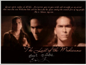the last of the mohicans signed 11 x 17