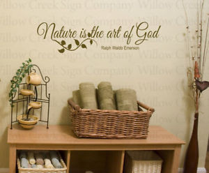Details about Nature God Vinyl Wall Lettering art Words Decal Quote