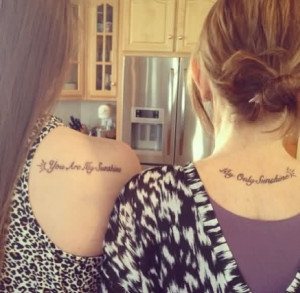 Matching Mother Daughter Quotes Tattoos