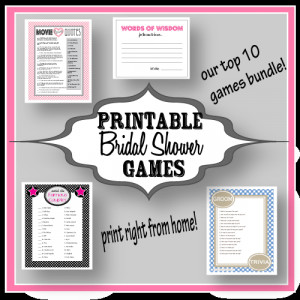 Bridal Shower Games Printable