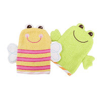 Cute Character Animal Baby Towel Bath Wash Mitten 100% Cotton Terry ...