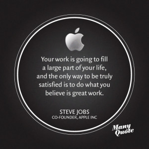 Steve Jobs quote // Do what you believe is great work