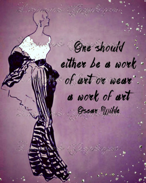 Oscar Wilde Fashion Quote: A Vintage Fashion Altered Fine Art ...