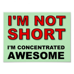 Not Short I'm Concentrated Awesome Funny Poster