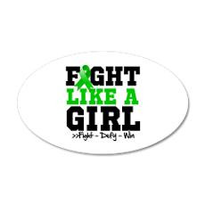 Fight Like Girl Kidney Cancer 22x14 Oval Wall Peel