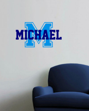 Sports Monogram - Vinyl Wall Quote Decal