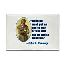JFK Anti War Quotation Rectangle Magnet for
