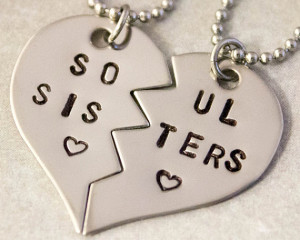 Soul Sisters Necklaces - BFF Split Heart Jewelry, Best Bitches Jewelry ...