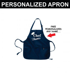 Day Gifts Personalized Apron Men Grill Master Chefs Kitchen Apron ...