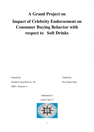 Impact of celebrity endorsement on consumer buying behavior in pros