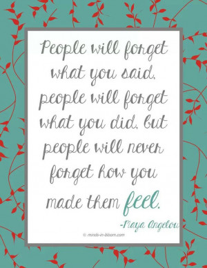 How you treat people