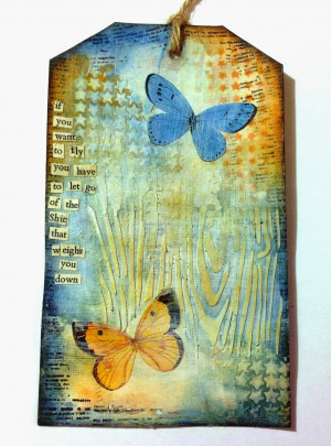 ... pretty butterfly scraps and this wonderful quote from Toni Morrison