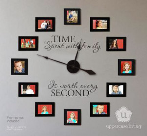 Time spent with family clock decal & mechanism sold separately.