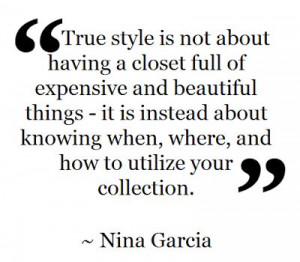 Nina Garcia fashion quote