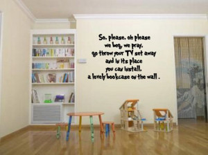 Roald Dahl throw you TV sets away quote vinyl by leebolddesigns, £17 ...