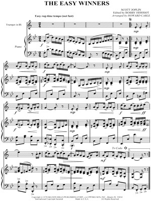 ... easy winners full flutes and piano sheet music scott joplin Pictures