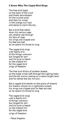 maya angelou - i know why the caged bird sings