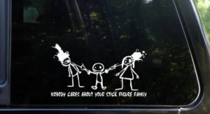Crazy family car stickers08 Funny: Crazy family car stickers