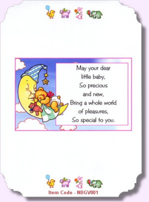NEW BABY GIRL CARD VERSES