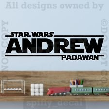 Star Wars Jedi Padawan Personalized Custom Name Quote Vinyl Wall Decal ...