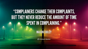 Complainers change their complaints