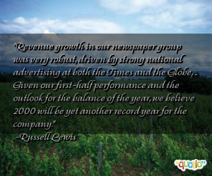 Revenue growth in our newspaper group was