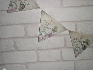Vintage-Tea-Party-Floral-Alice-in-Wonderland-Quote-Bunting-Garland ...