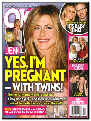 Jennifer Aniston Is Pregnant With Twins?
