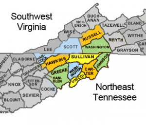 Northeast Tennessee Map