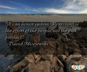 It's an honor system. We recognize the