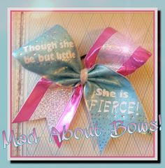 Though She Be But Little She is Fierce Cheer Bow by MadAboutBows1 More