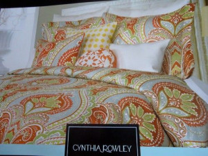 Orange And Teal Cynthia Rowley Paisley Bedding