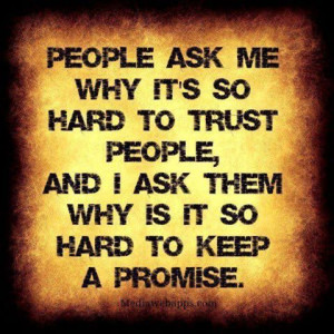 trust must be earned